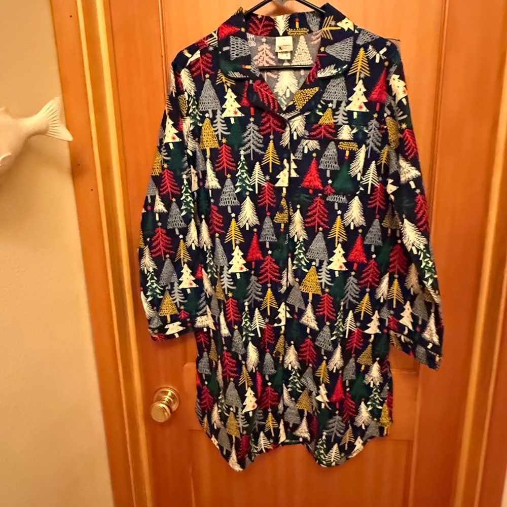 Hanna Andersson 100% Cotton Flannel Dress Top With Pockets